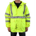 High Visibility Safety Orange Jackets Mens Winter Coats Reflective Rain Jacket Wholesale orange hi viz fleece jacket